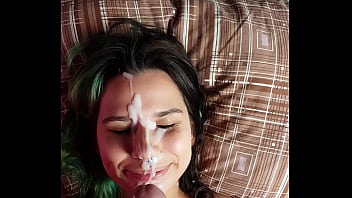 Fucked Step Sister In Mouth, Takes Cum On Face