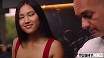 TUSHY Asian babe fulfills her anal desires